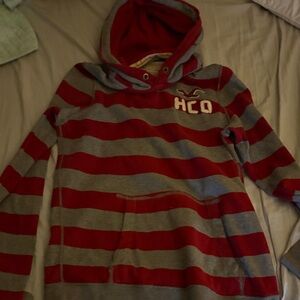 Vintage Hollister red striped hoodie